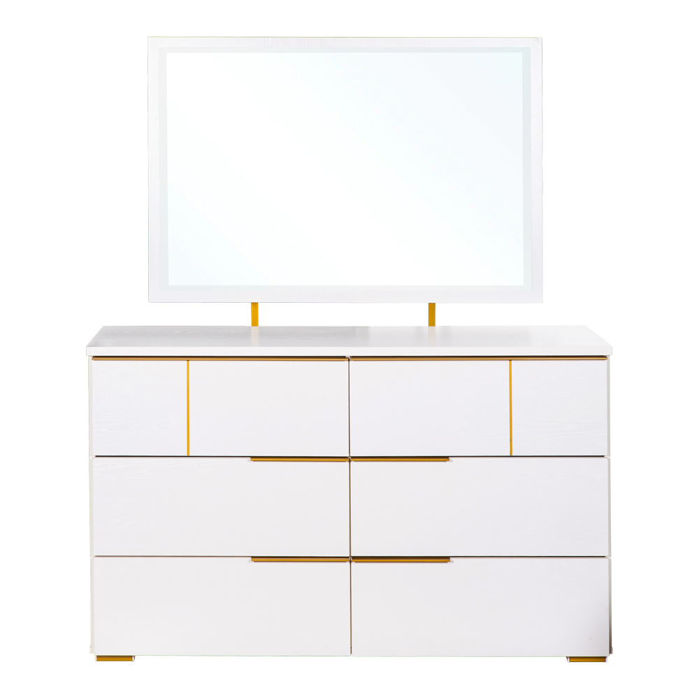 Dresser; (137x45x84)cm + Mirror; (111.6x75x2