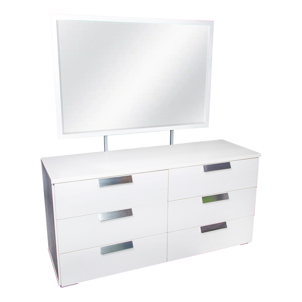 Dresser; (137x45)cm+ Mirror; (111.6x75)cm, White