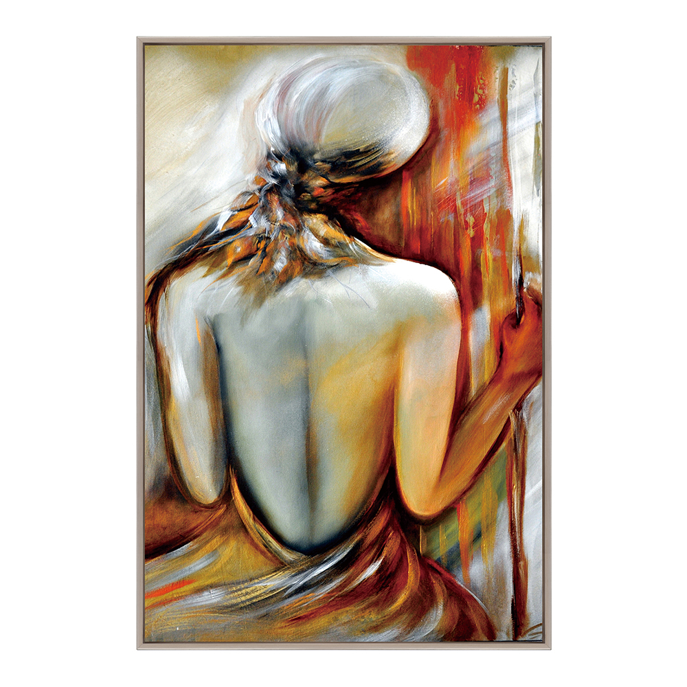 Girl/woman Oil/Printed Painting + Frame; (80×120)cm 1