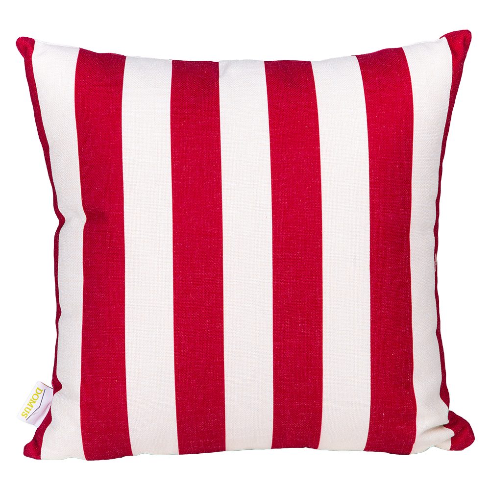 Domus: Outdoor Pillow; (45×45)cm, Red stripes 1