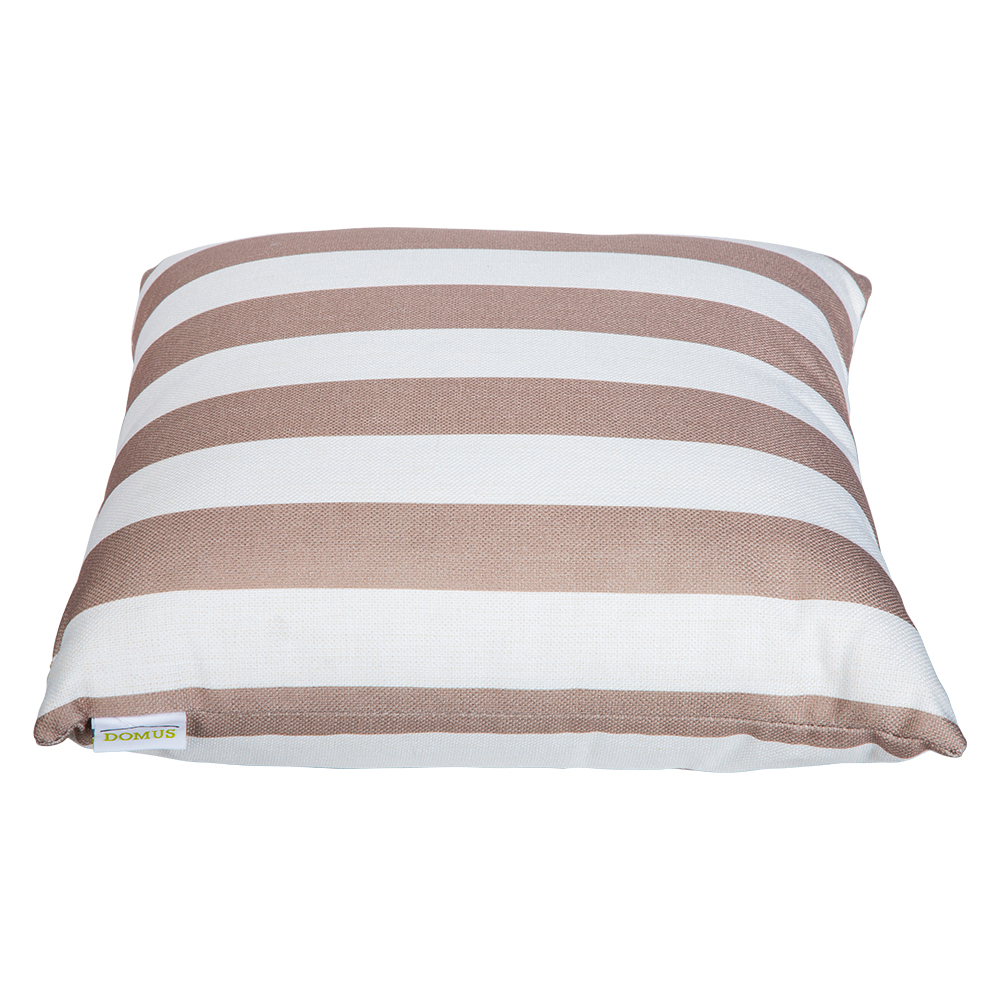Domus: Outdoor Pillow; (45x45)cm, Taupe Stripes
