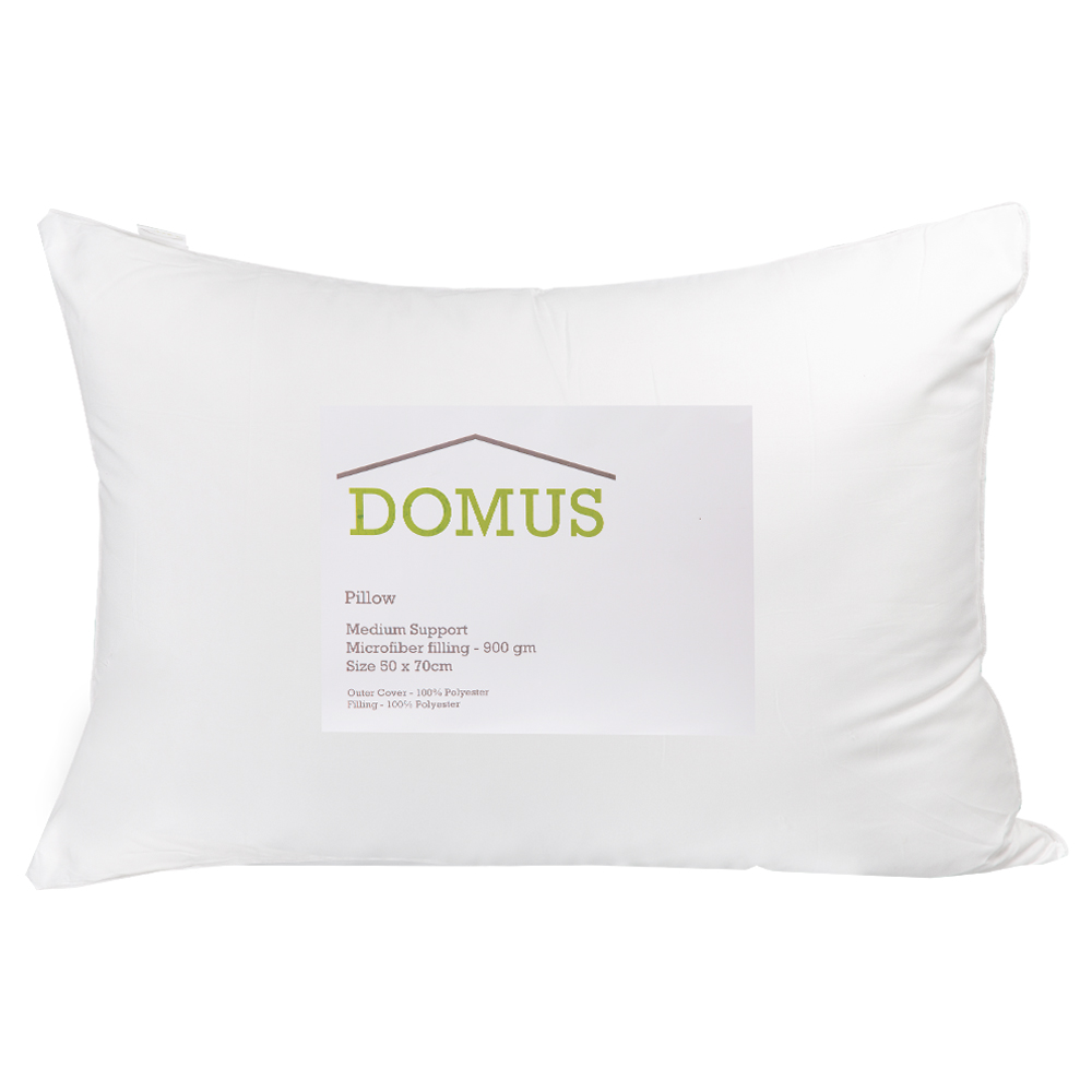Domus: Standard Pillow 1pc, 900GMS; (50×70)cm, White 1