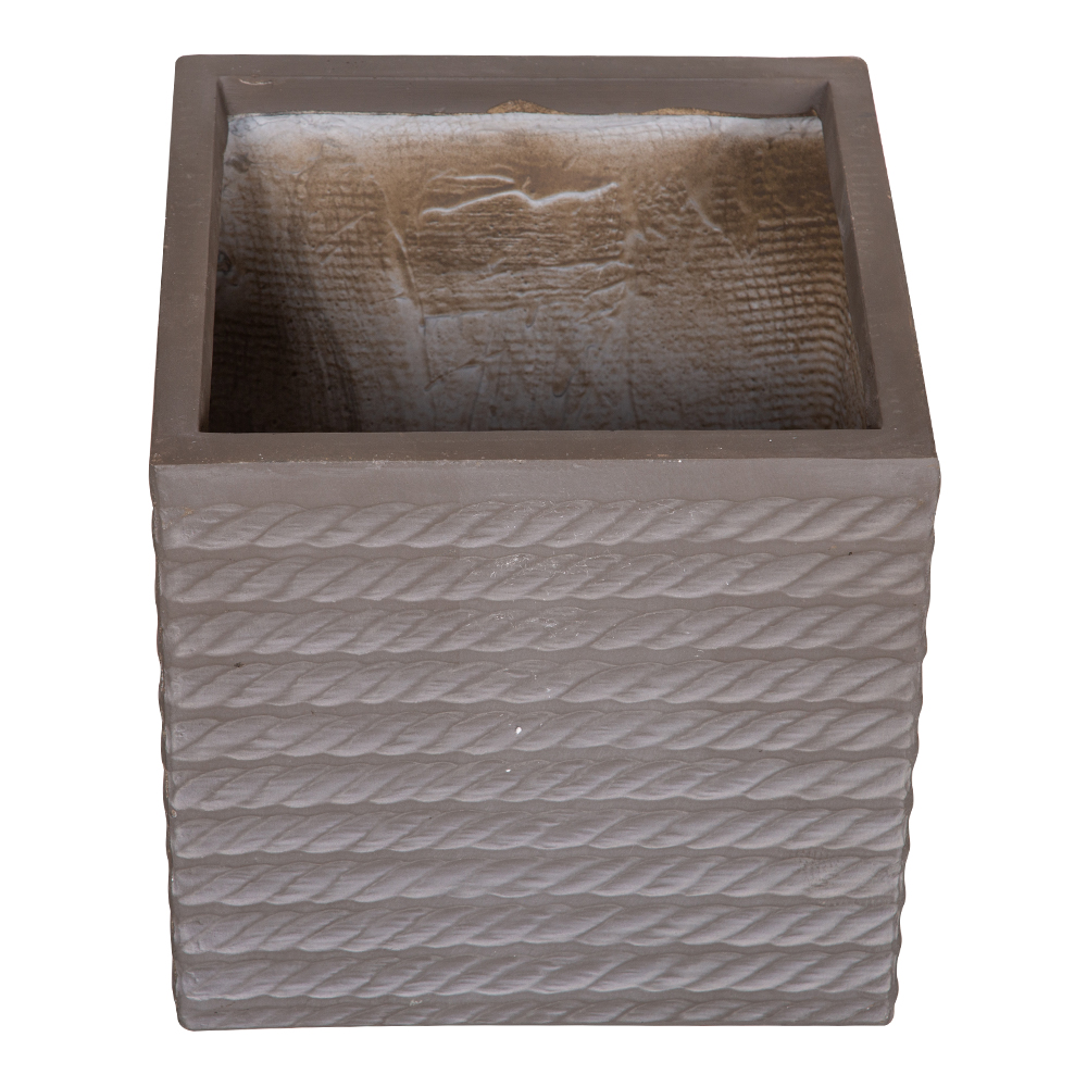 Fibre Clay Pot: Small (30x30x30)cm, Brown