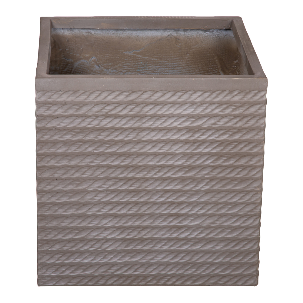 Fibre Clay Pot: Large (44x44x44)cm, Brown 1