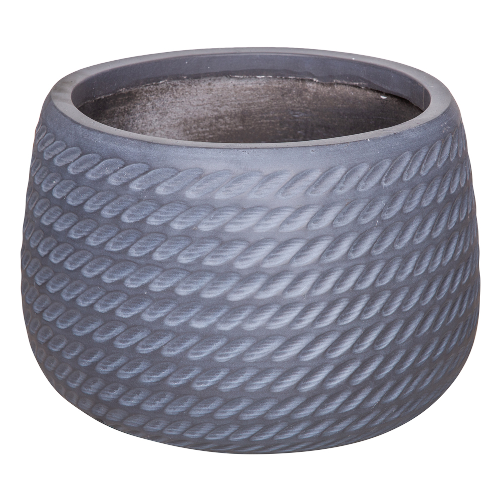 Fibre Clay Pot: Medium (35x35x24)cm, Grey 1