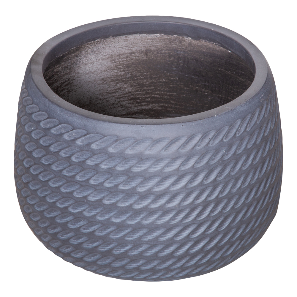 Fibre Clay Pot: Medium (35x35x24)cm, Grey