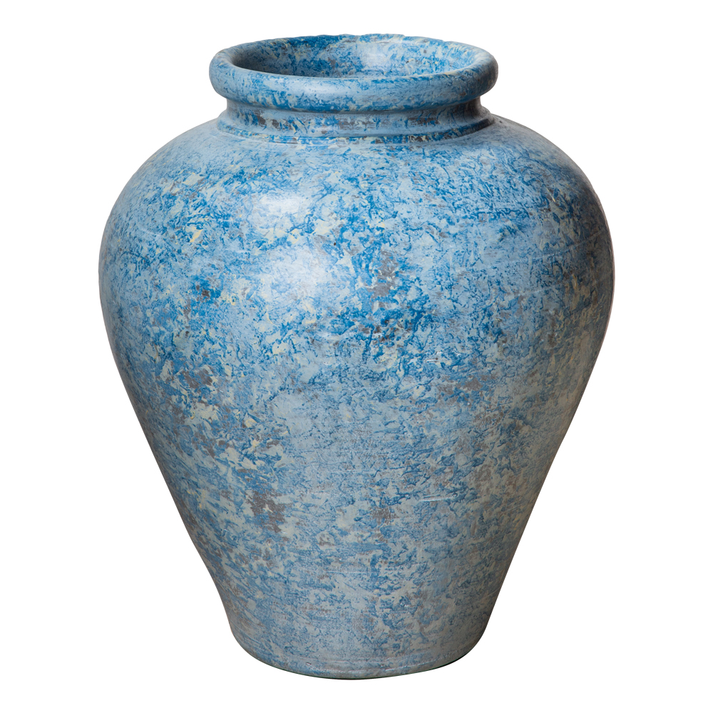 Plain Barrel Vase, Blue
