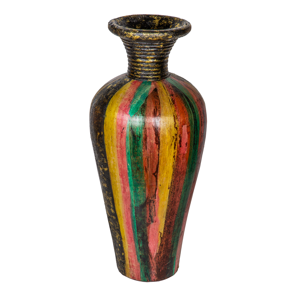 Terracota Vase: Banana Bark With Texture; Medium 1