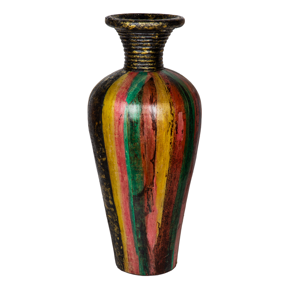 Terracota Vase: Banana Bark With Texture; Medium