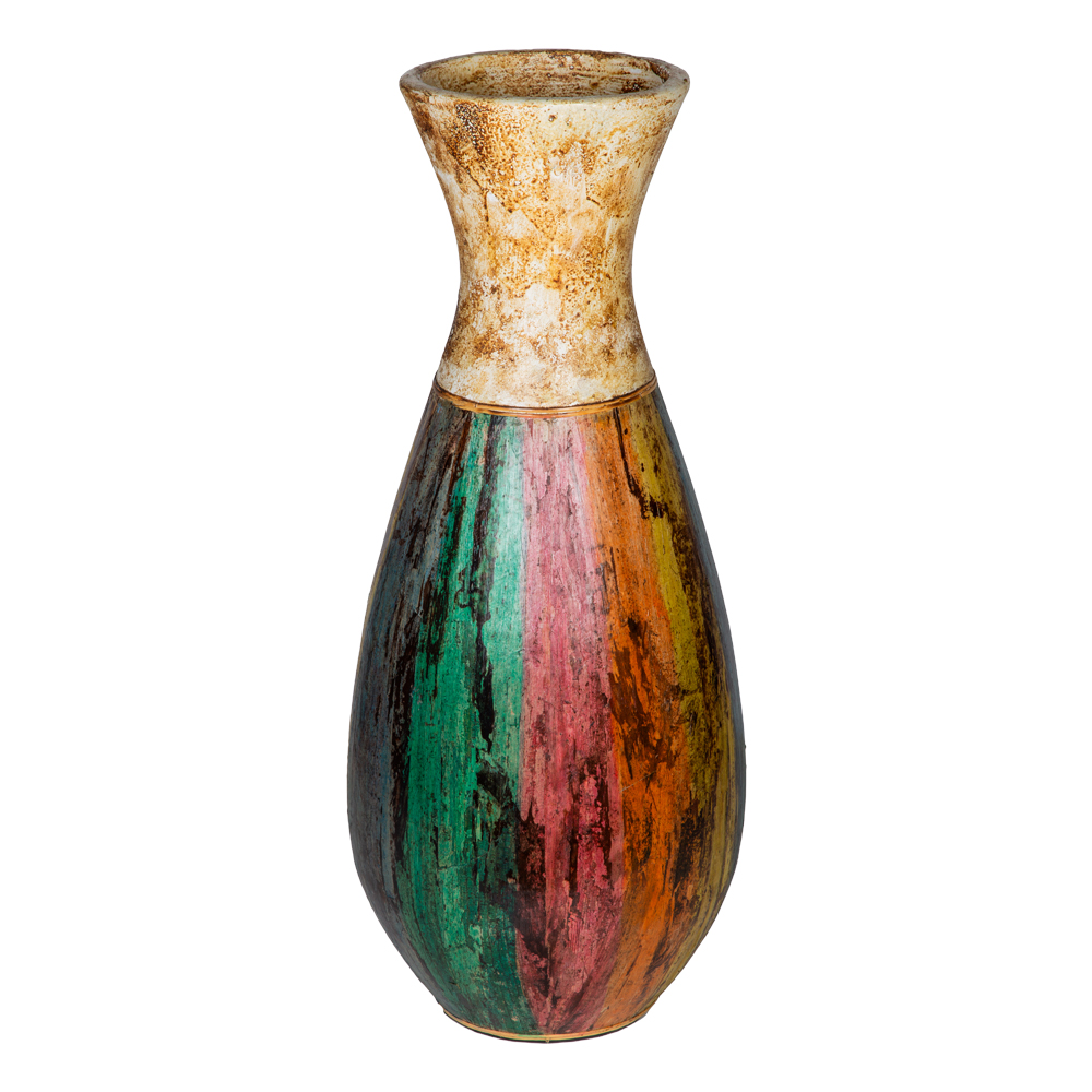 Terracota Vase; Banana Bark With Texture 1