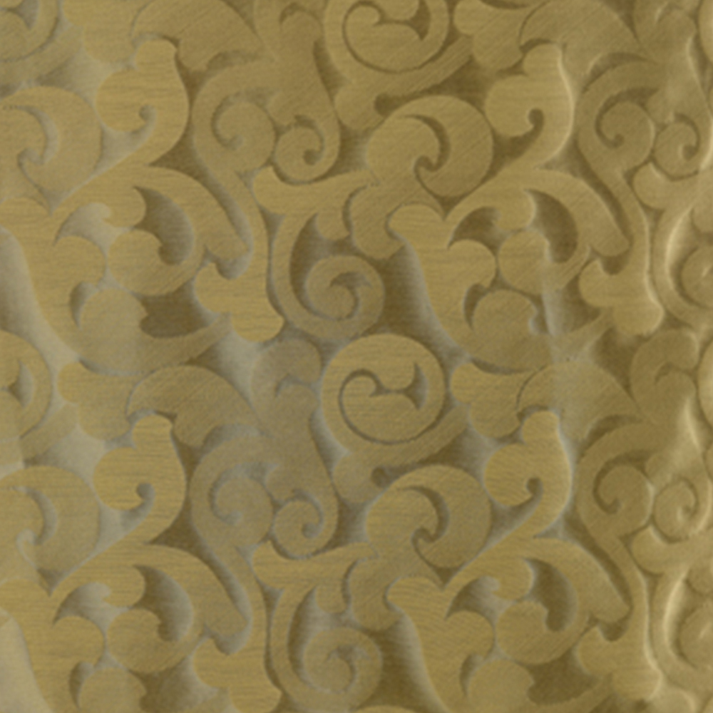 144-2565: Furnishing Gold Damask Print Fabric; 140cm 1