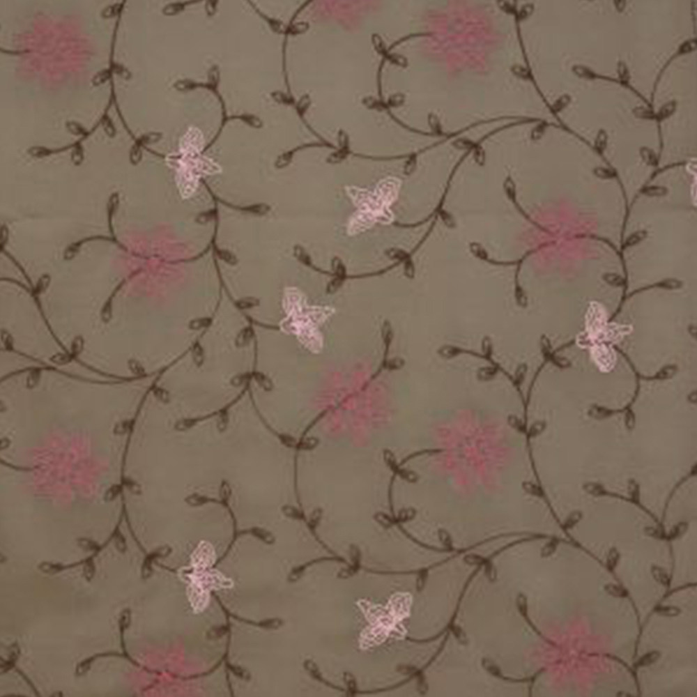 460-2409: Furnishing Pink Floral Fabric; 150cm 1