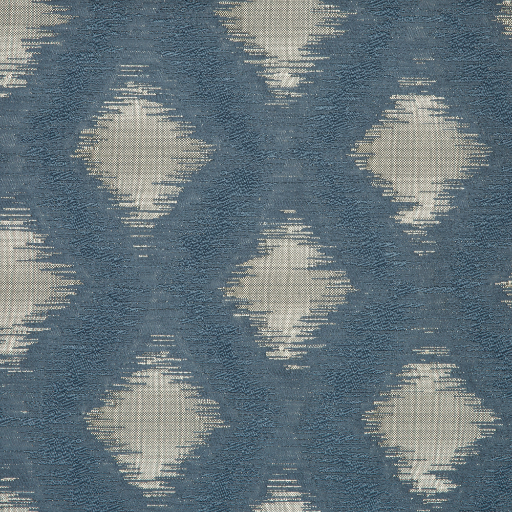 Laurena Jaipur Collection: Ddecor Diamond Patterned Furnishing Fabric, 280cm, Blue/Beige 1