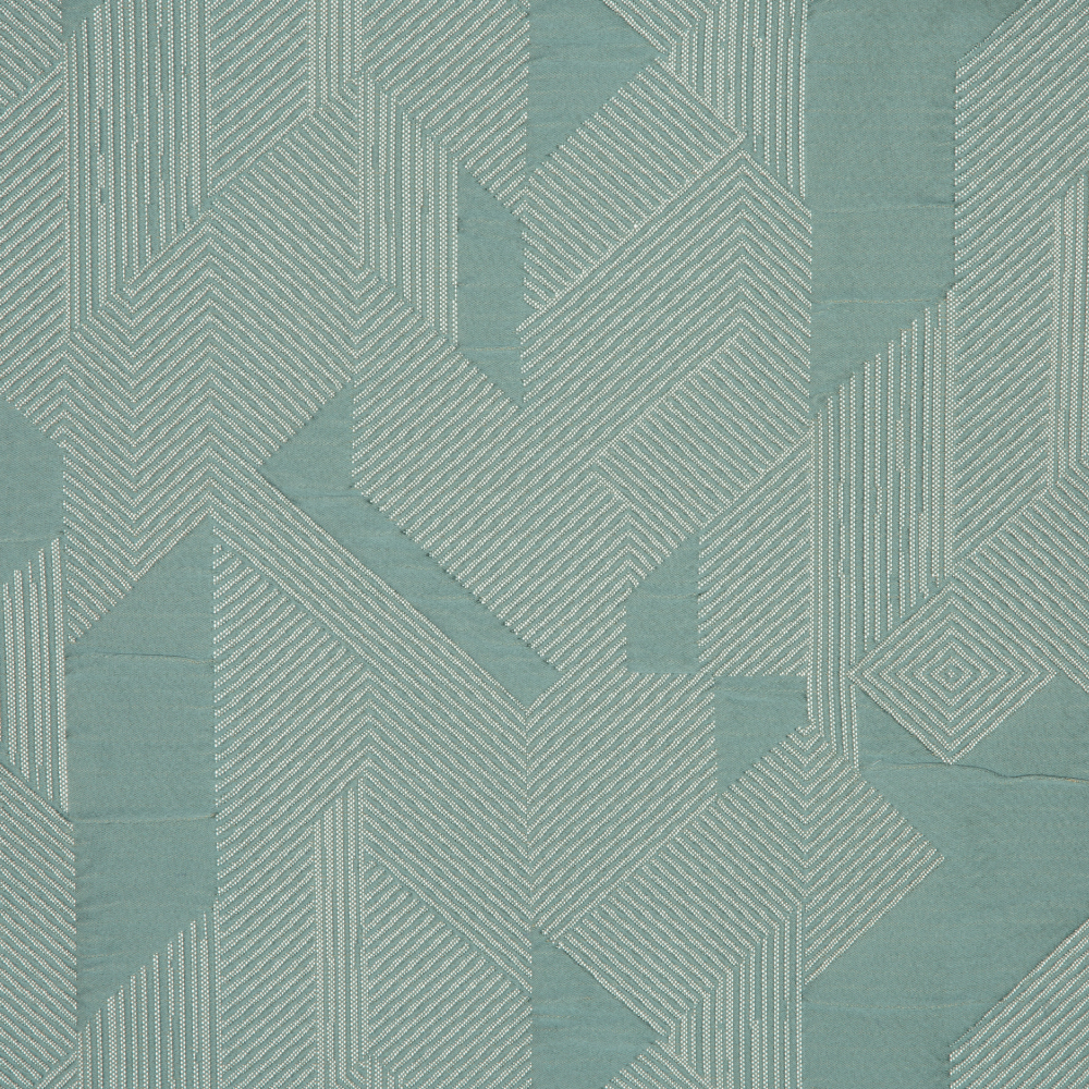 Laurena Jaipur Collection: Ddecor Geometric Abstract Patterned Furnishing Fabric, 280cm, Teal Blue 1
