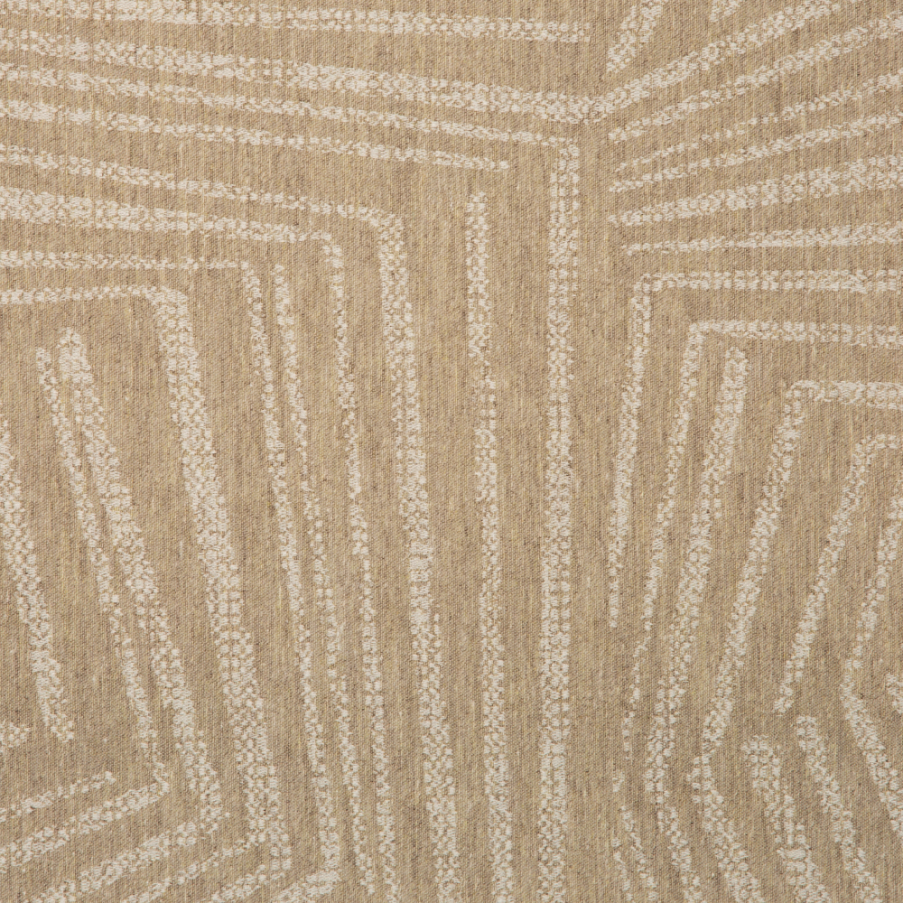 Kisumu: Ferri Geometric Linear Pattern Furnishing Fabric; 290cm, Light Brown  1