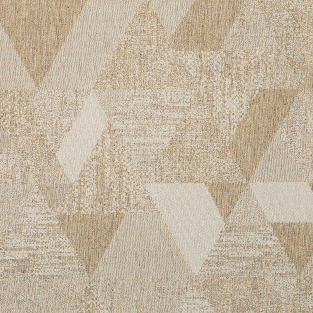 Kisumu: Ferri Triangular Pattern Furnishing Fabric; 290cm, Light Brown 1