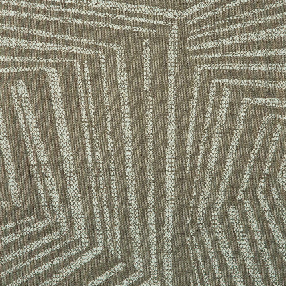 Kisumu: Ferri Geometric Linear Pattern Furnishing Fabric; 290cm, Mocha/Grey 1