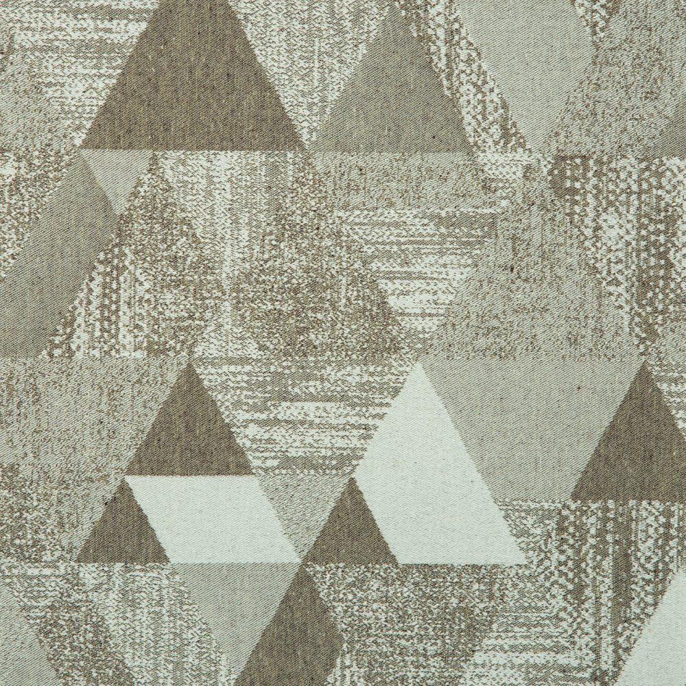 Kisumu: Ferri Triangular Pattern Furnishing Fabric; 290cm, Mocha/Grey 1