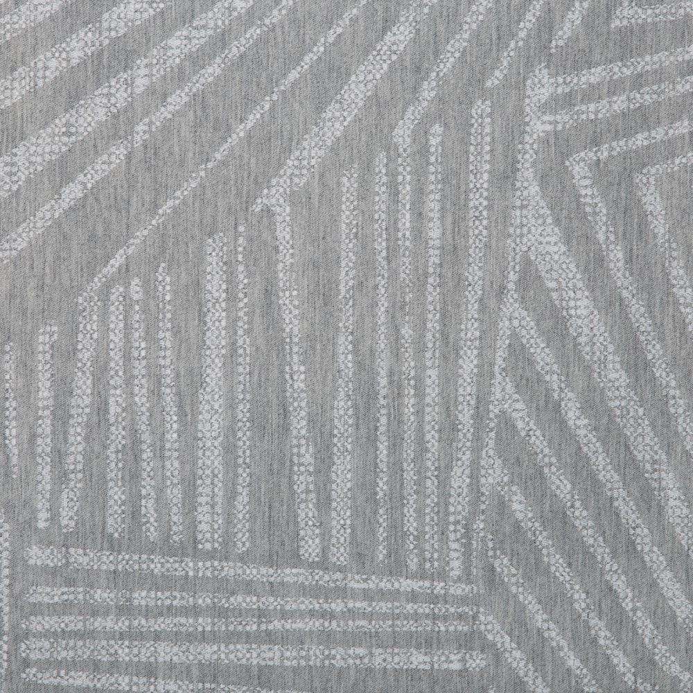 Kisumu: Ferri Geometric Linear Pattern Furnishing Fabric; 290cm, Grey 1