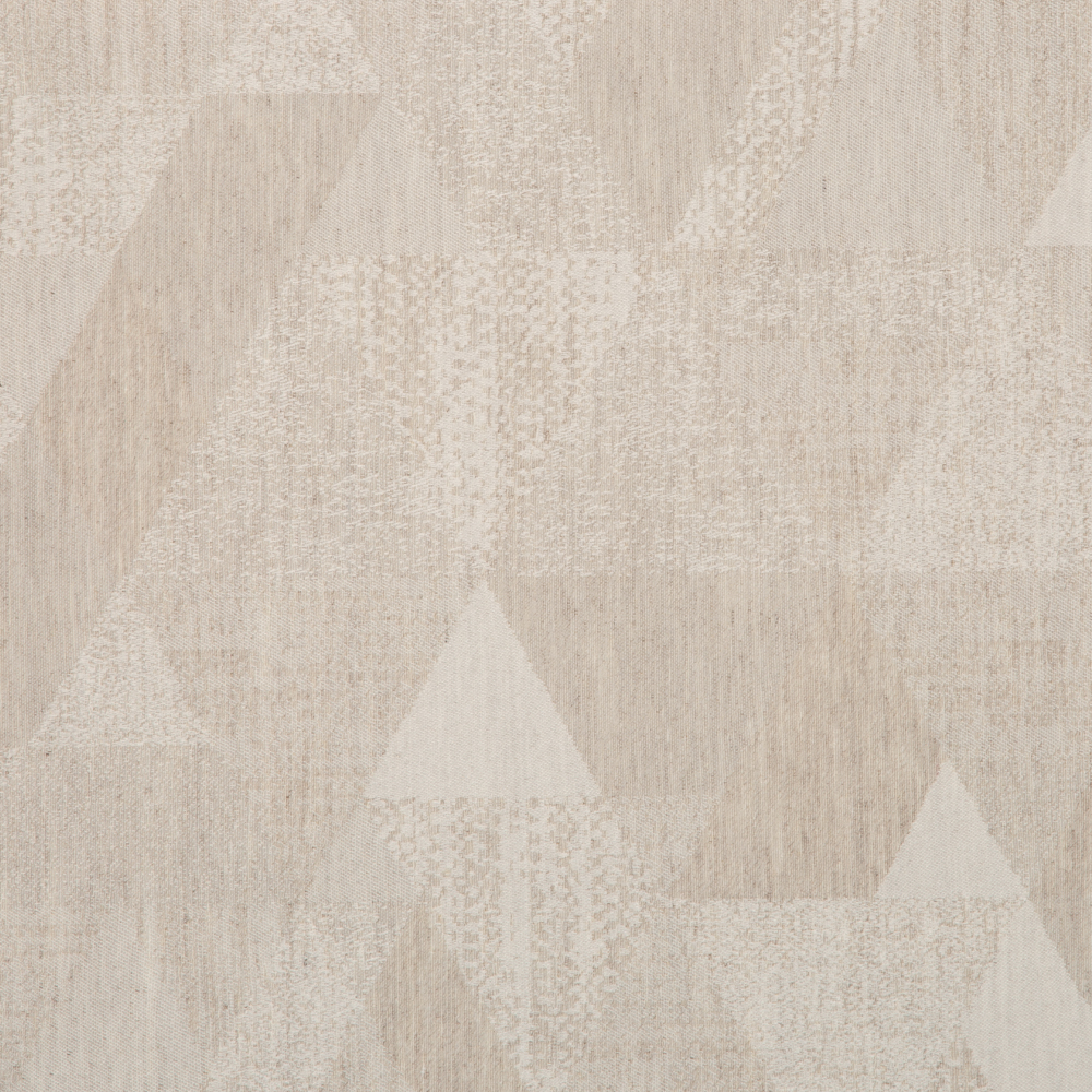 Kisumu: Ferri Triangular Pattern Furnishing Fabric; 290cm, Cream 1