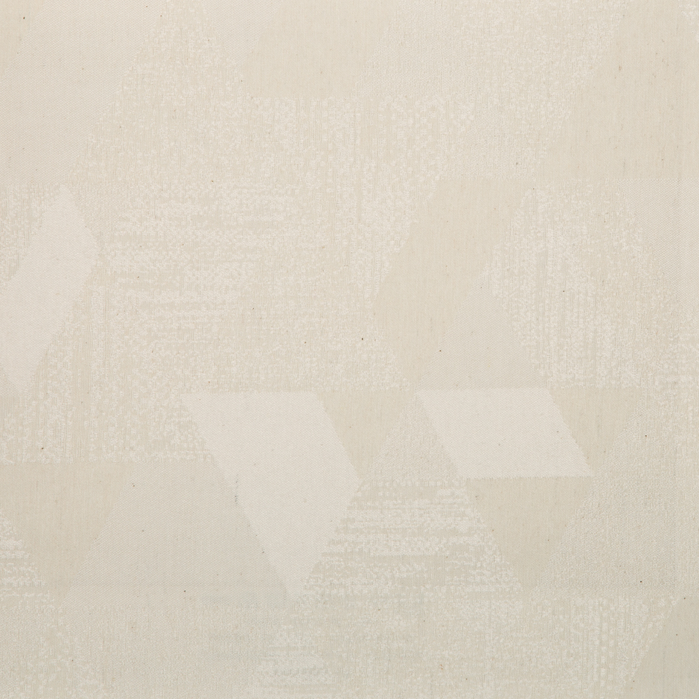 Kisumu: Ferri Triangular Pattern Furnishing Fabric; 290cm, White 1