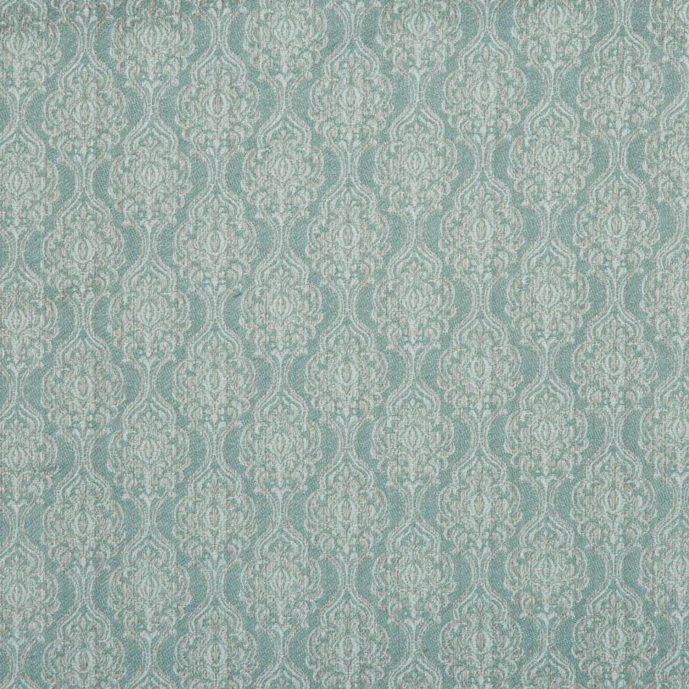 Mysore Collection: Neptune Floral Pattern Polyester Fabric; 280cm, Light Blue 1