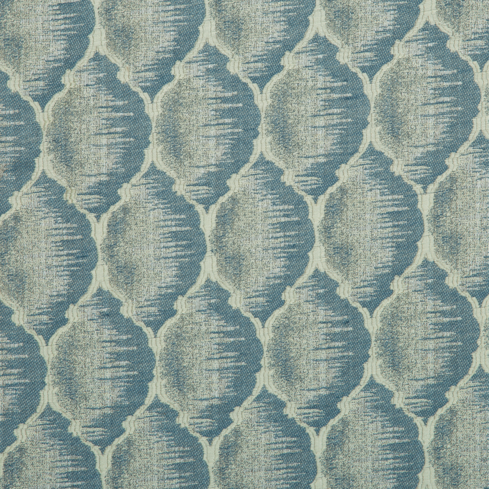 Mysore Collection: Neptune Quatrefoil Pattern Polyester Fabric; 280cm, Navy Blue 1