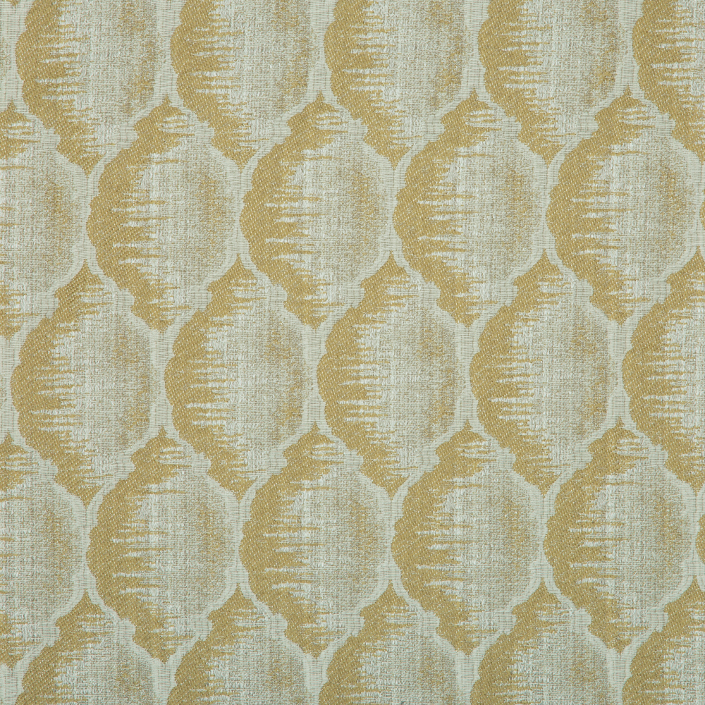 Mysore Collection: Neptune Quatrefoil Pattern Polyester Fabric; 280cm, Khaki 1