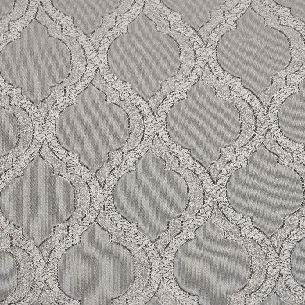 Neo: Beekalene Quartrefoil Patterned Furnishing Fabric, 280cm, Grey 1