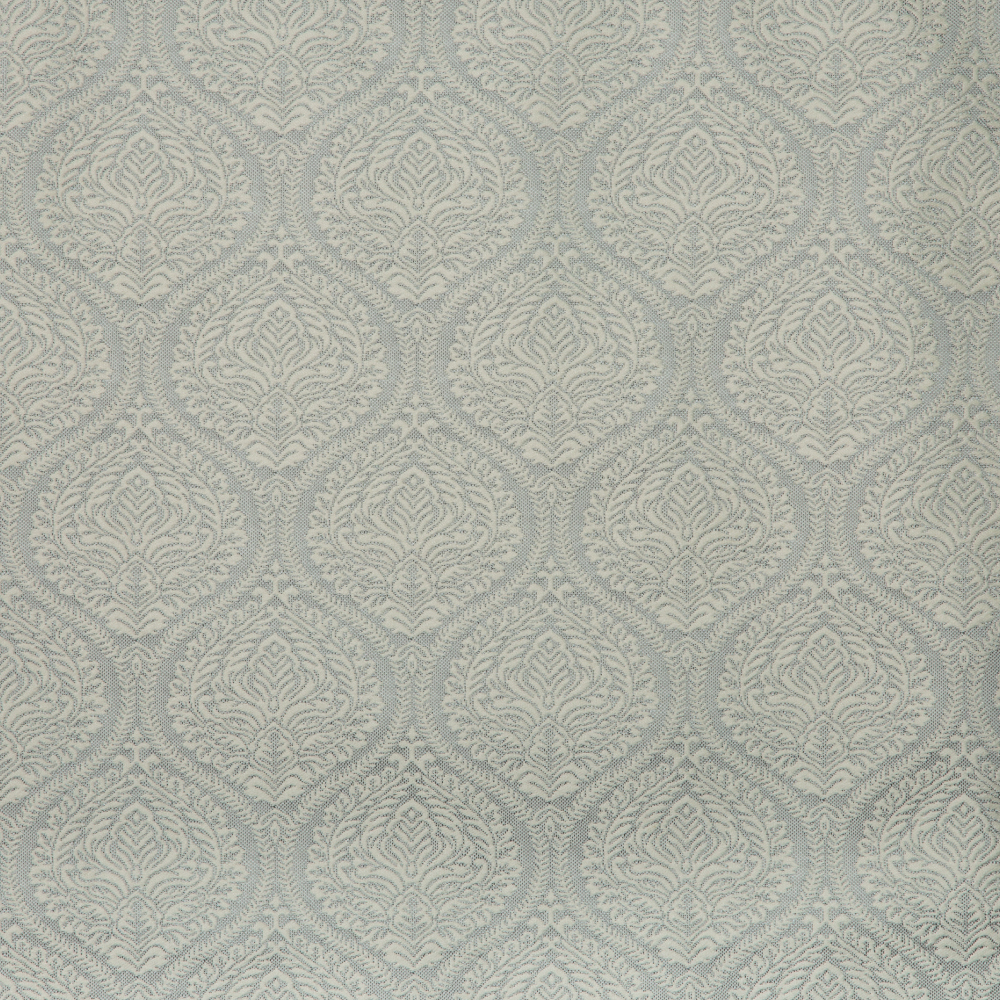 Newton Collection: Floral Quarterfoil Curtain Fabric; 288cm, Pastel Grey 1