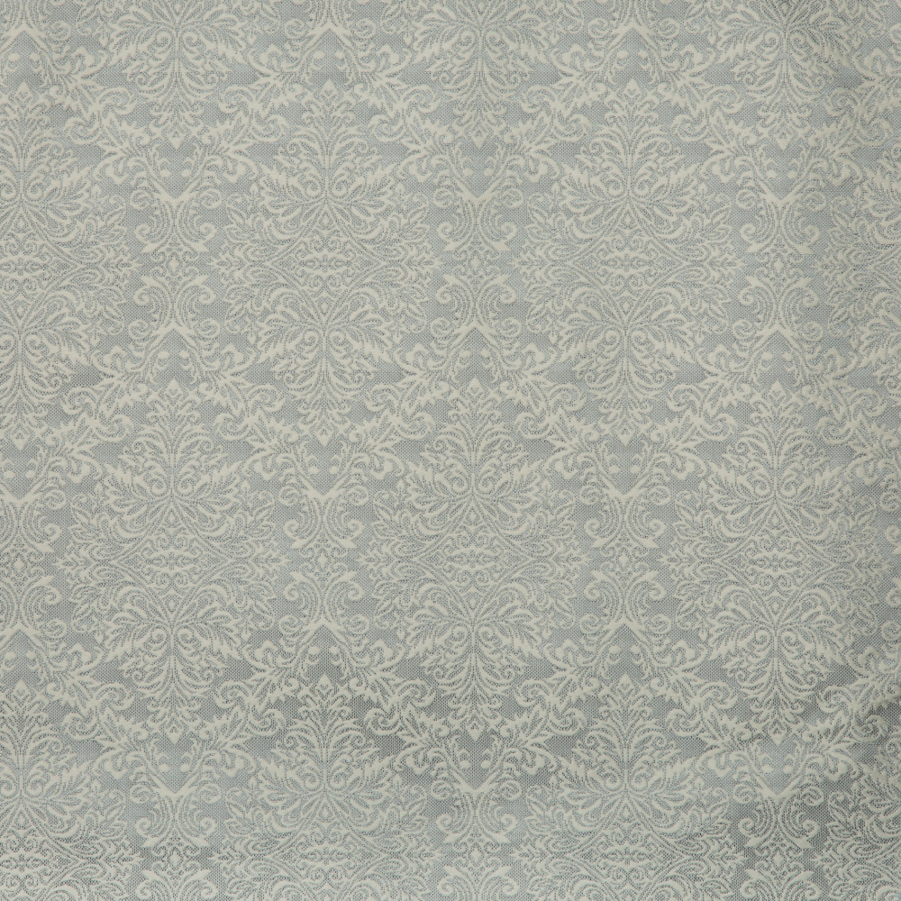 Newton Collection: Floral Damask Curtain Fabric; 288cm, Ash Grey 1