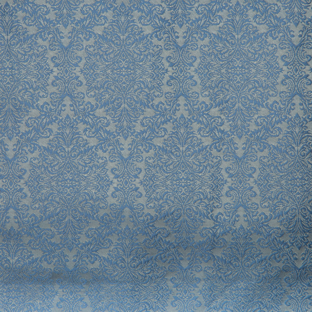 Newton Collection: Diamond Damask Curtain Fabric; 288cm, Blue 1