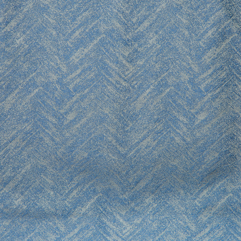 Newton Collection: Zigzag Curtain Fabric; 288cm, Blue 1
