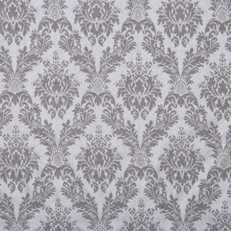 Safir Collection: Seamless Damask Pattern Polyester Cotton Jacquard Fabric, 280cm, Spanish Grey 1