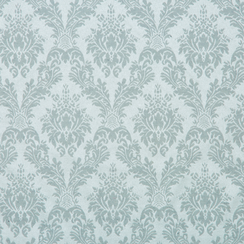 Safir Collection: Seamless Damask Pattern Polyester Cotton Jacquard Fabric, 280cm, Pastel Blue 1