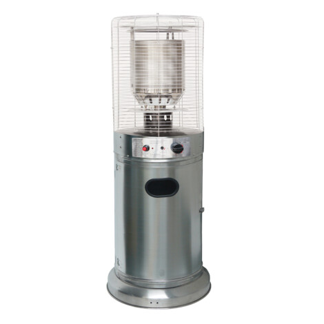 Stainless Steel Short Height LPG Heater With Grey Cover 1