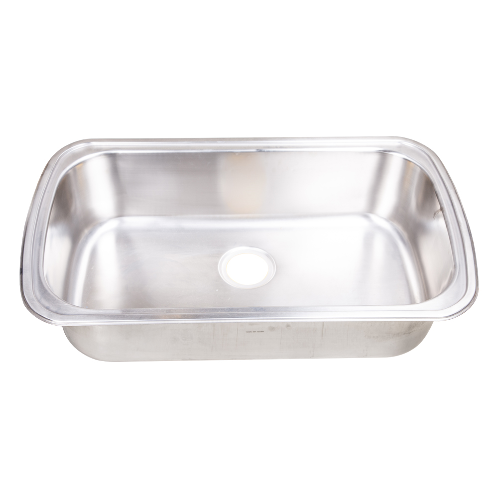 Stainless Steel Kitchen Sink: Single Bowl, Rectangular; (84