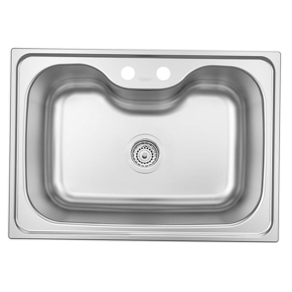 Morgana 60FX Stainless Steel Inset Kitchen Sink; Single Bowl, (69×49)cm + Waste 1