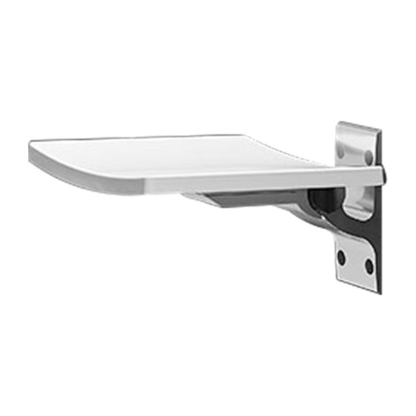 Tapis: Folding Shower Seat Aluminium/Chrome Plated, White