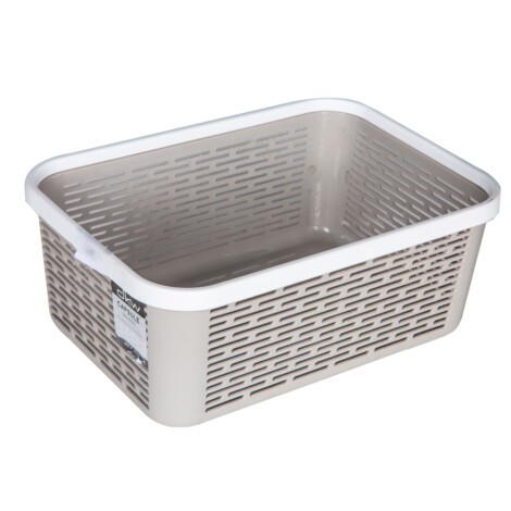 Capsule Storage Basket With Lid-Small, Grey/White 1