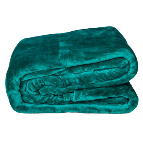 Domus: Microfiber Flannel Blanket; (220x240)cm, Green
