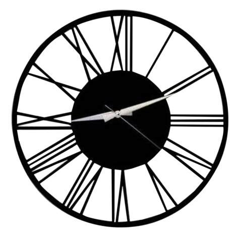 Black Powder Coated Clock; (60X60)cm, Black 1