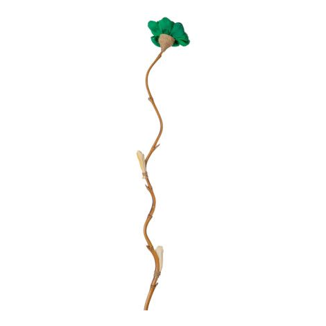 Bamboo Stick Dry Flower Lotus Design, Green 1