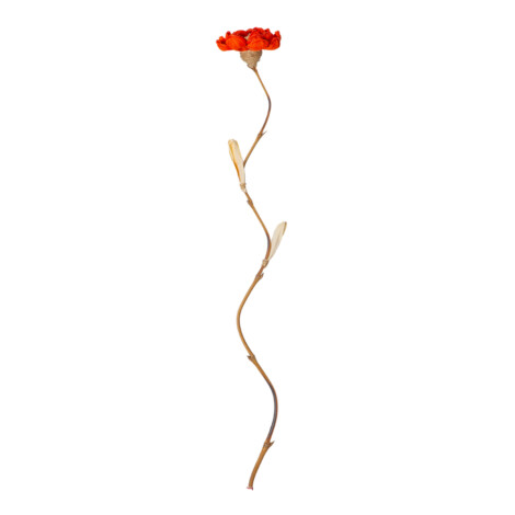 Bamboo Stick Dry Flower Lotus Design, Orange 1
