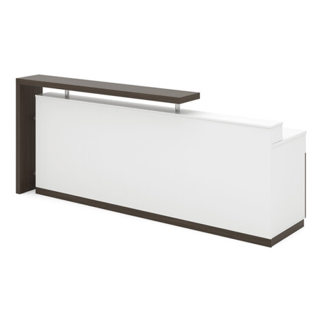 Reception Desk; (255x60x105)cm, King Walnut/White 1