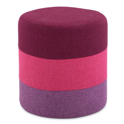 Leisure Round Fabric Stool, Magenta/Pink/Purple 1
