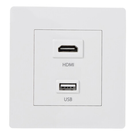 Domus: HDMI And USB Socket, White 1