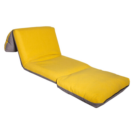 Fabric Sofa Bed; (78x82x58x26x48)cm, Yellow/Grey 1