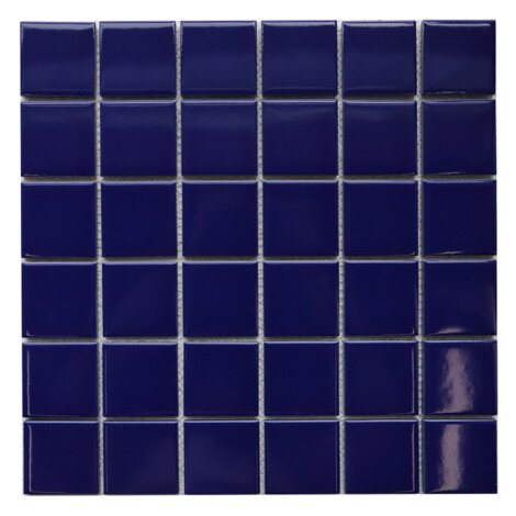 CKG624D G4803: Glossy Blue Porcelain Mosaic Tile; (30.6×30