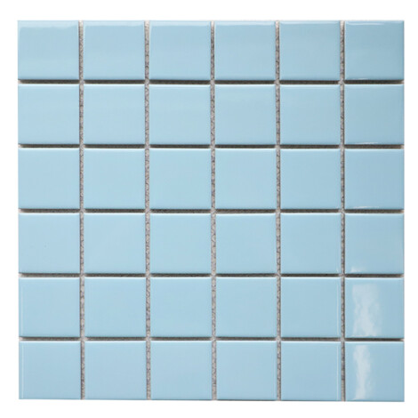 G4826: Glossy Blue Porcelain Mosaic Tile; (30.6×30